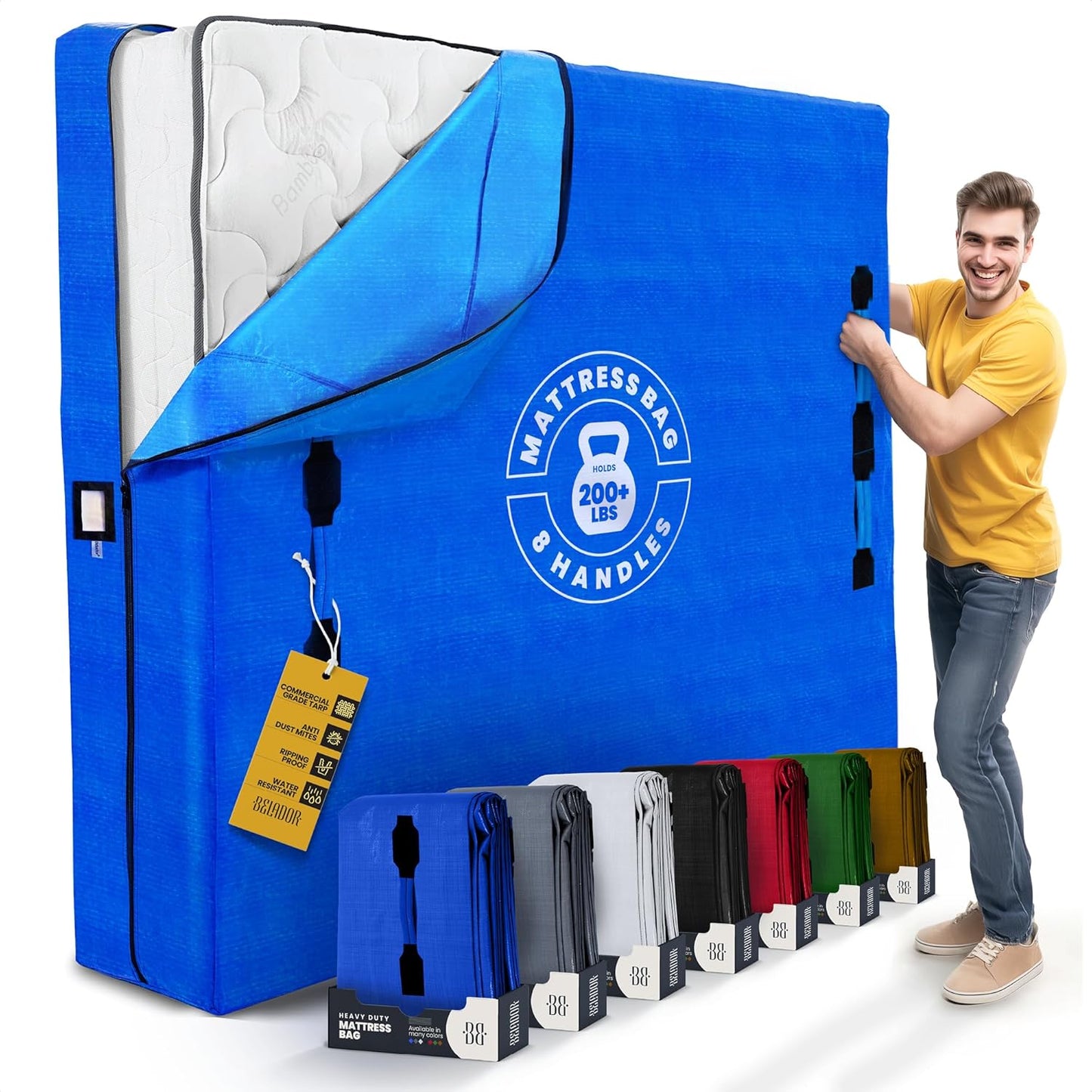Mattress Bags for Moving - Extra-Thick Cali King Size Cover