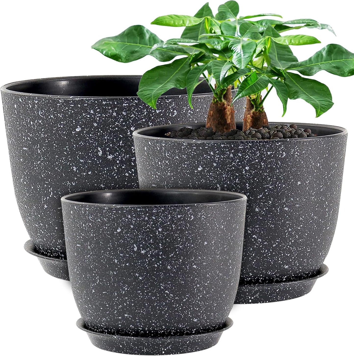 Large Modern Plant Pots with Drainage Holes for Indoor Outdoor Use