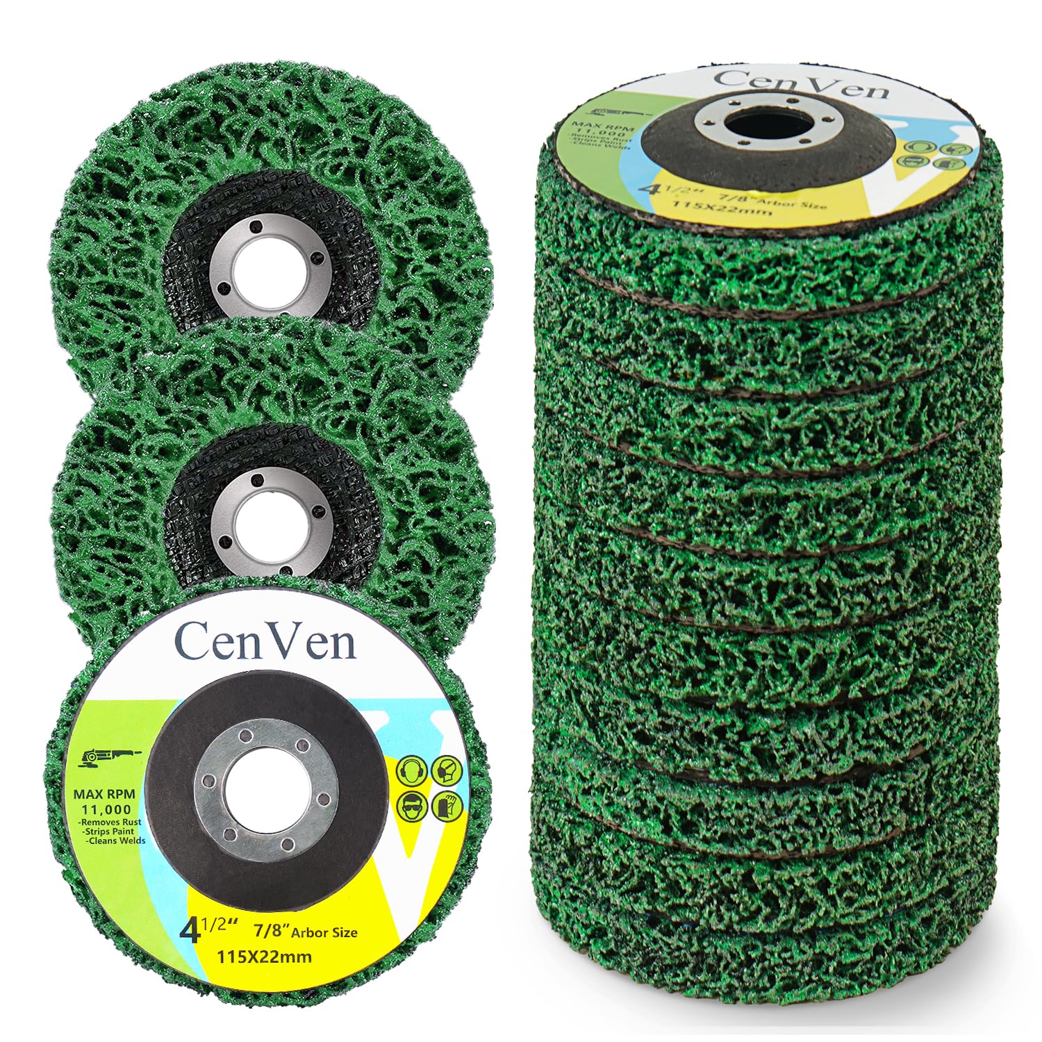 10 Pack Strip Disc Stripping Wheel for Angle Grinder 4.5 in