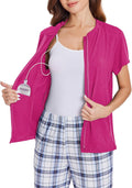 Deyeek Mastectomy Shirt for Women - Post Shoulder Surgery Zip Access