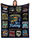 Fishing Blanket for Men 60x50 - Soft Flannel Fisherman Throw