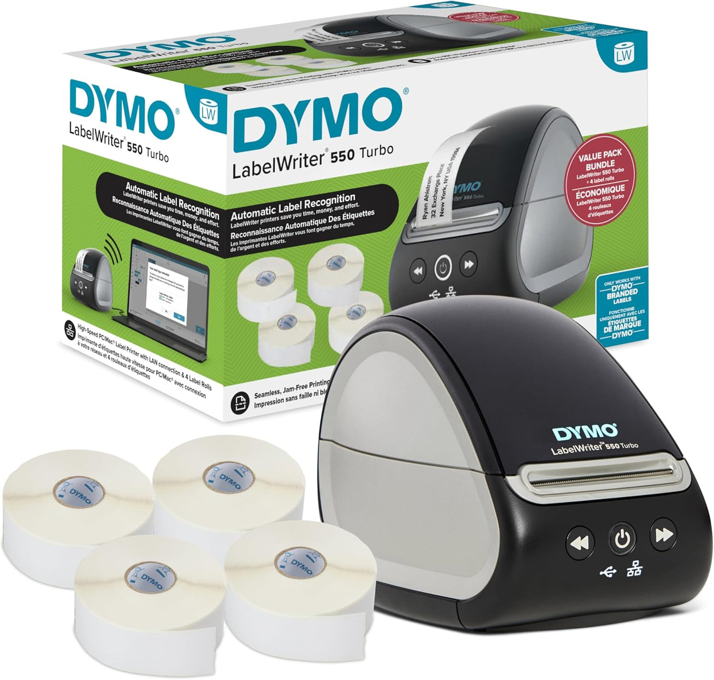 Effortless Labeling with DYMO 550 Turbo Bundle