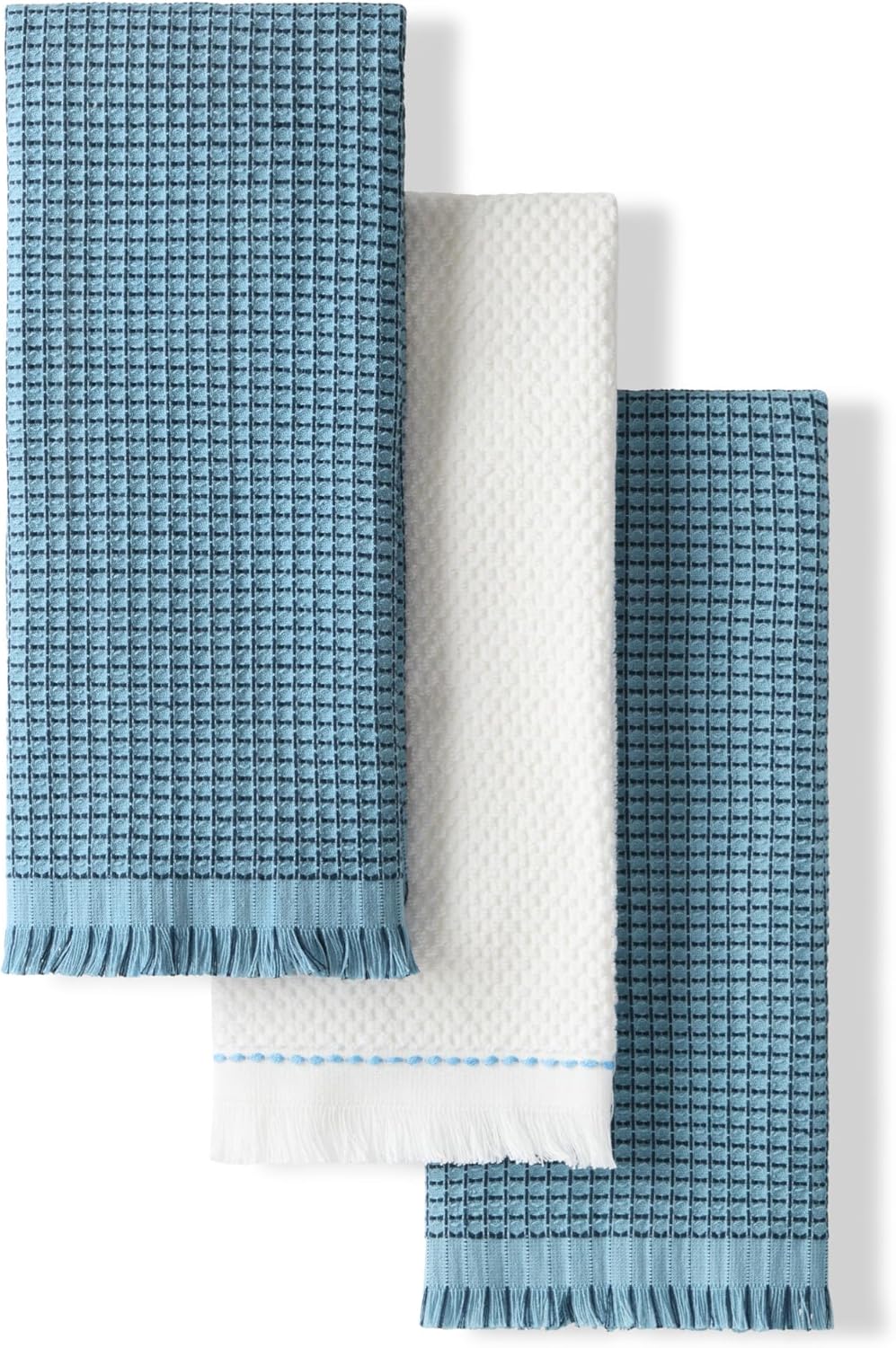 Kitchen Towels 3-Pack Set - Absorbent Cotton for Every Kitchen