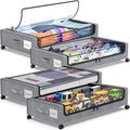 Under Bed Storage with Wheels 4-Pack - Rolling XXL 60L Organizers