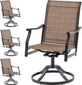 Outdoor Dining Chairs Set of 4 360Swivel Patio Dining Chairs