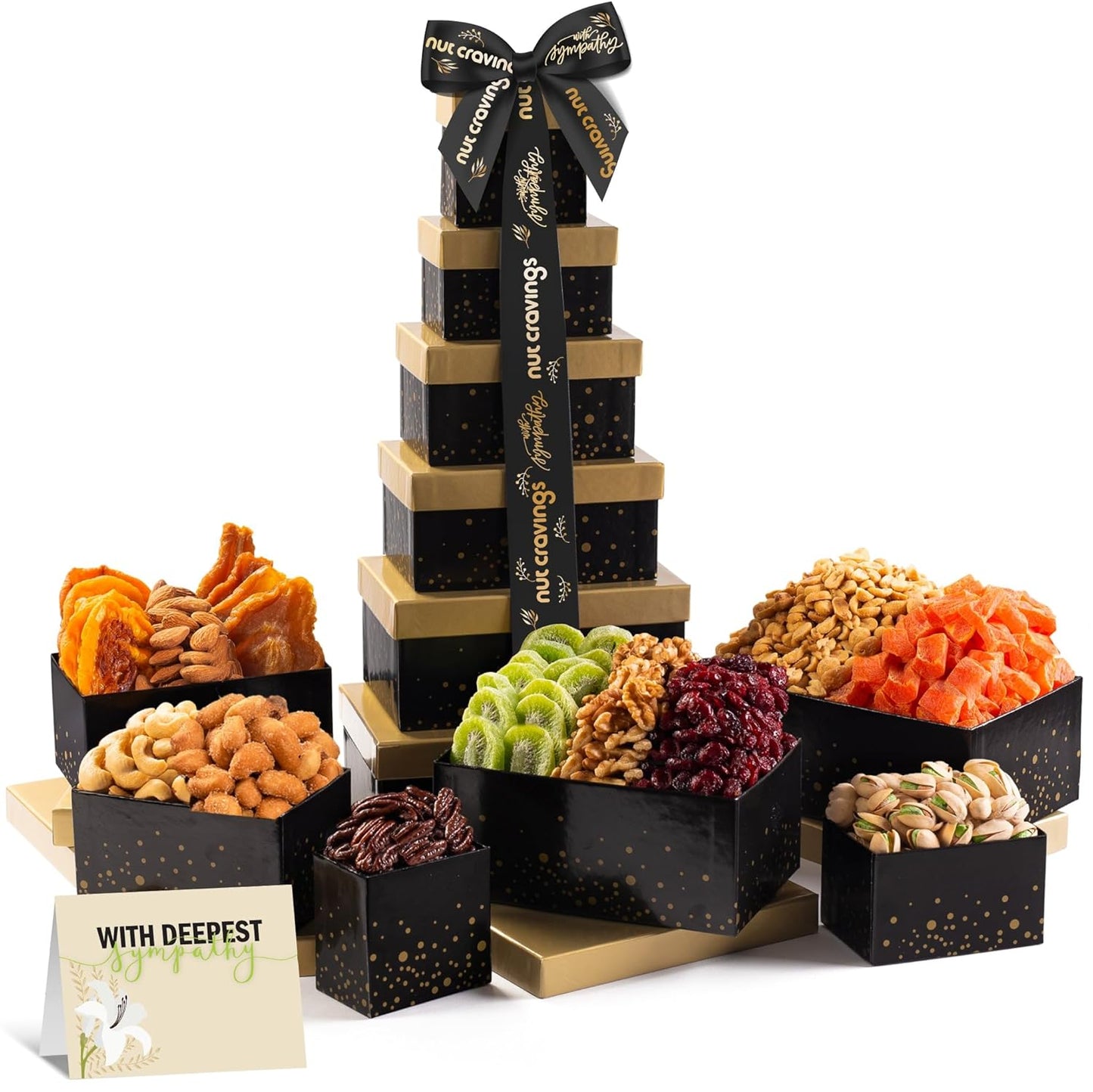 Gourmet Nut & Dried Fruit Gift Basket for Sympathy Occasions