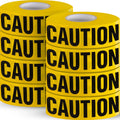 Yellow Caution Tape Roll 3 in x 1000 ft - Pack of 8 High Visibility