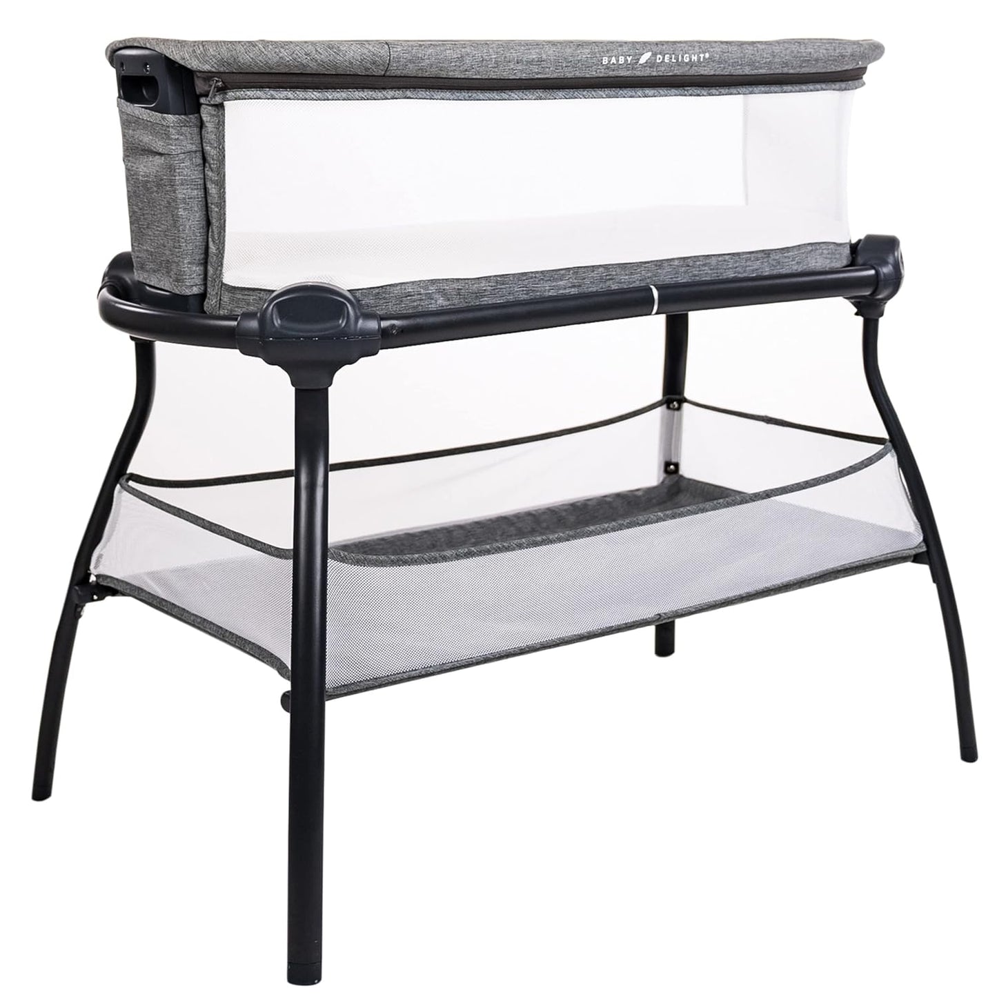 Baby Delight Beside Me Nova Bassinet for Infants - Charcoal Tweed
