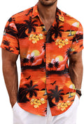 Men's Linen Button Down Short Sleeve Shirt - Lightweight Summer Shirt
