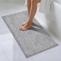 Long Bathroom Rug Non Slip Washable 44x24 - Plush Dual-Tone Comfort