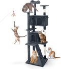 Cat Tower 74-Inch Multi-Level Cat Tree - Spacious Condo & Perch