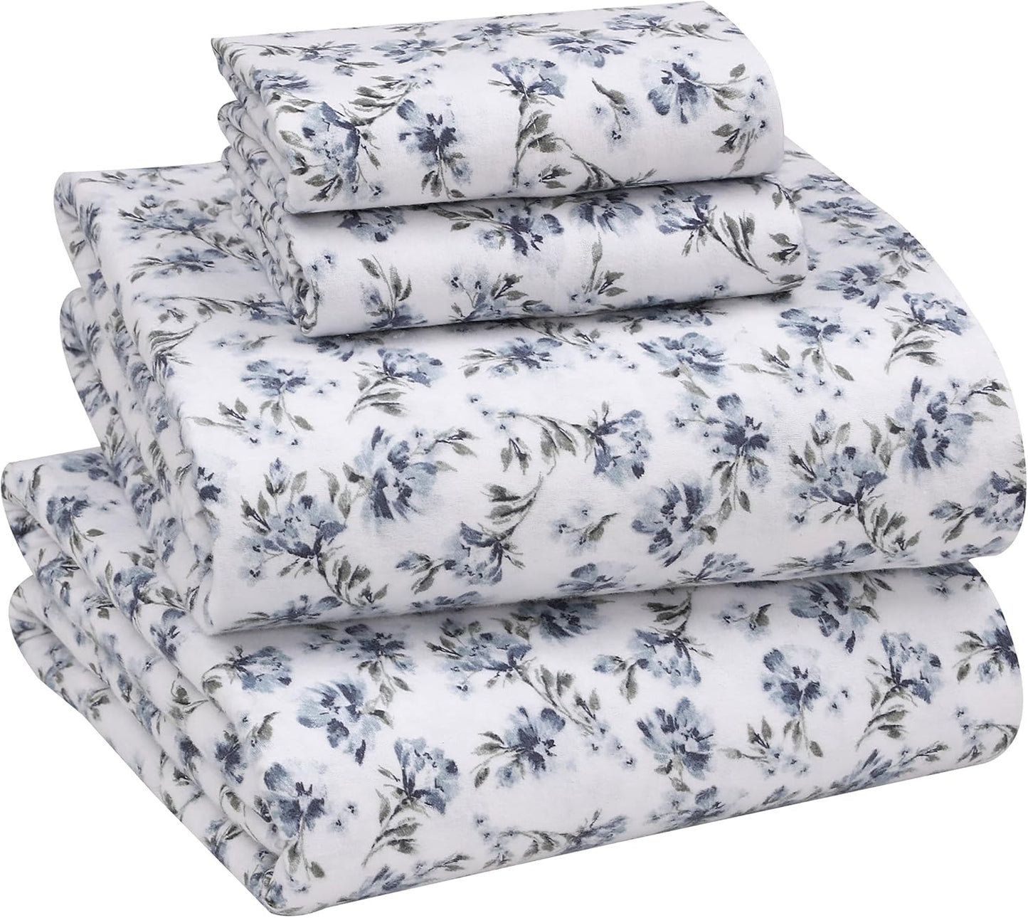 RUVANTI Flannel Sheets Full Size - 100% Cotton Cozy Set