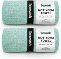 Non-Slip Hot Yoga Mat Towel 2 Pack: Super-Absorbent Microfiber for Hot Yoga 28x72 Teal