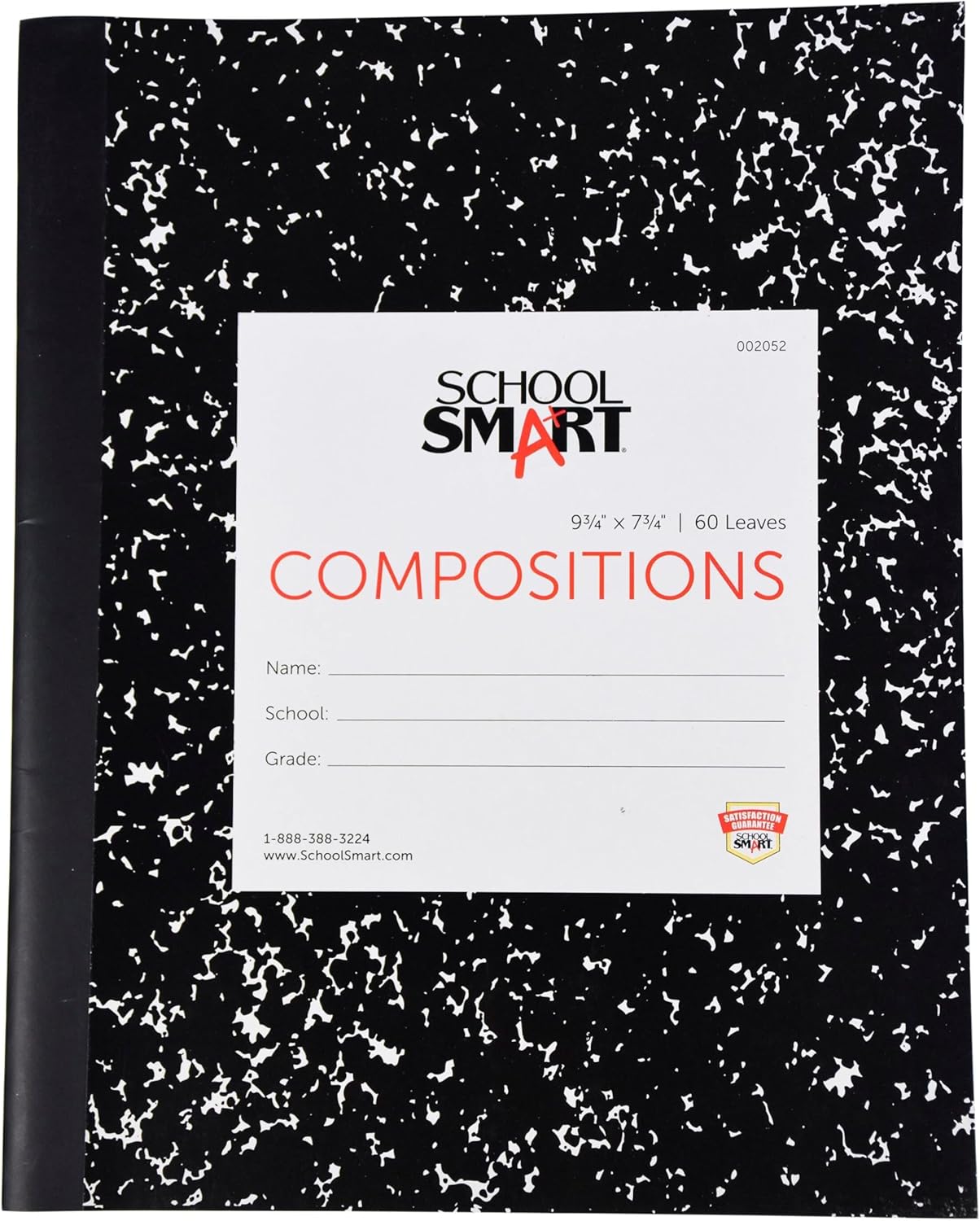 School Smart Flexible Cover Composition Book for Easy Note-Taking