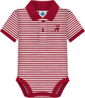 Infant polo bodysuit with stripes for babies by Creative Knitwear