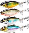 PLUSINNO Top Water Fishing Lures, 4PCS Plopper - Loud Surface Action