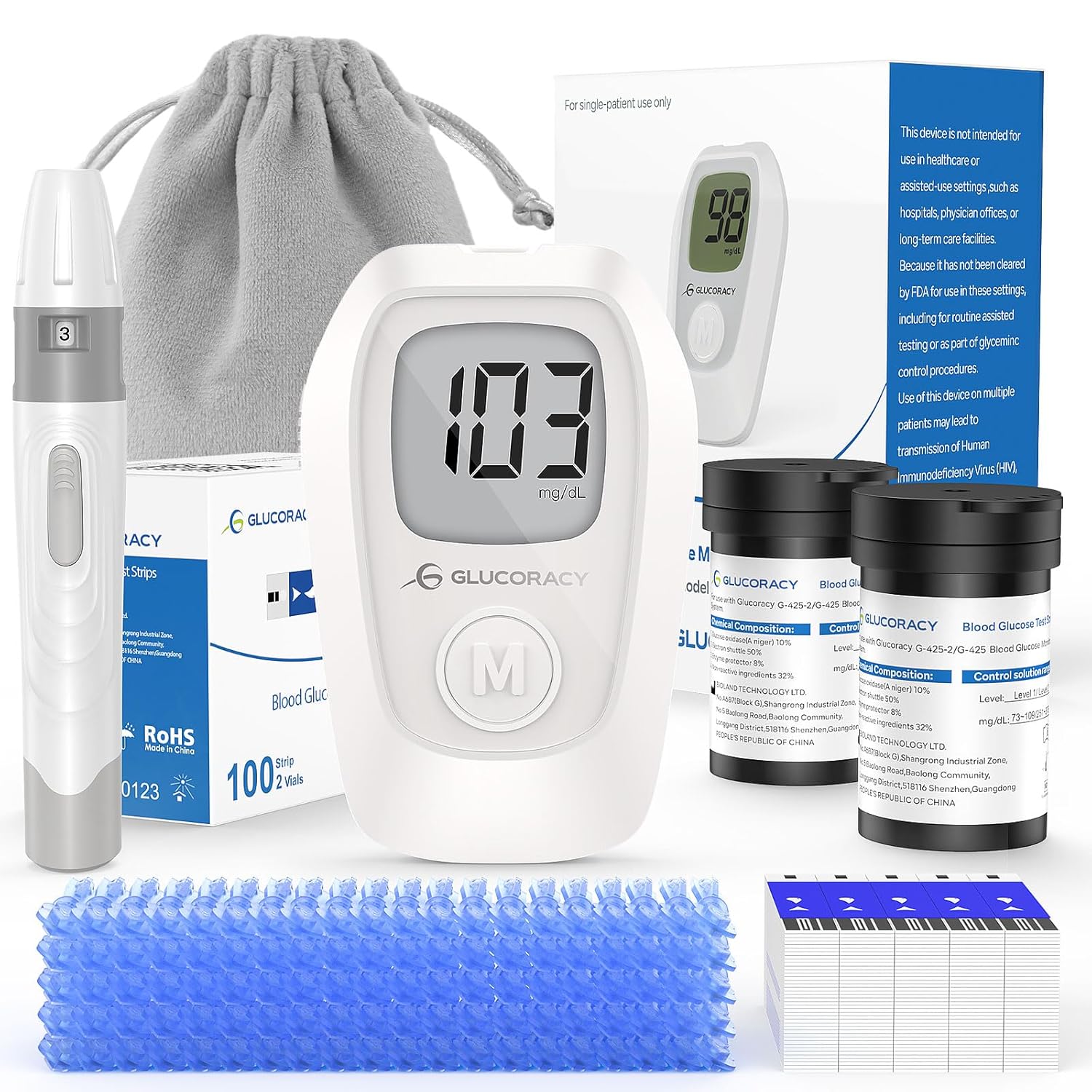 G-425 Glucose Monitor Kit for Accurate Blood Sugar Testing