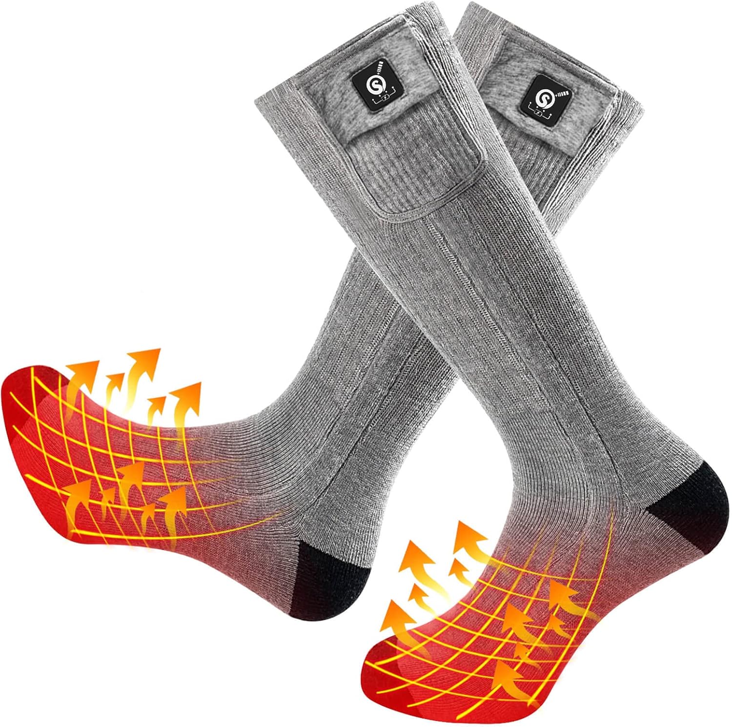 SNOW DEER Upgraded Rechargeable Electric Heated Socks for Winter