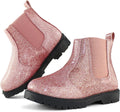 Girls Fashion Shiny Chelsea Boot Ankle Boots - Easy On & Waterproof