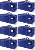 8 Pack Extra Heavy Duty Large Moving Bags - Durable 24 gal Totes