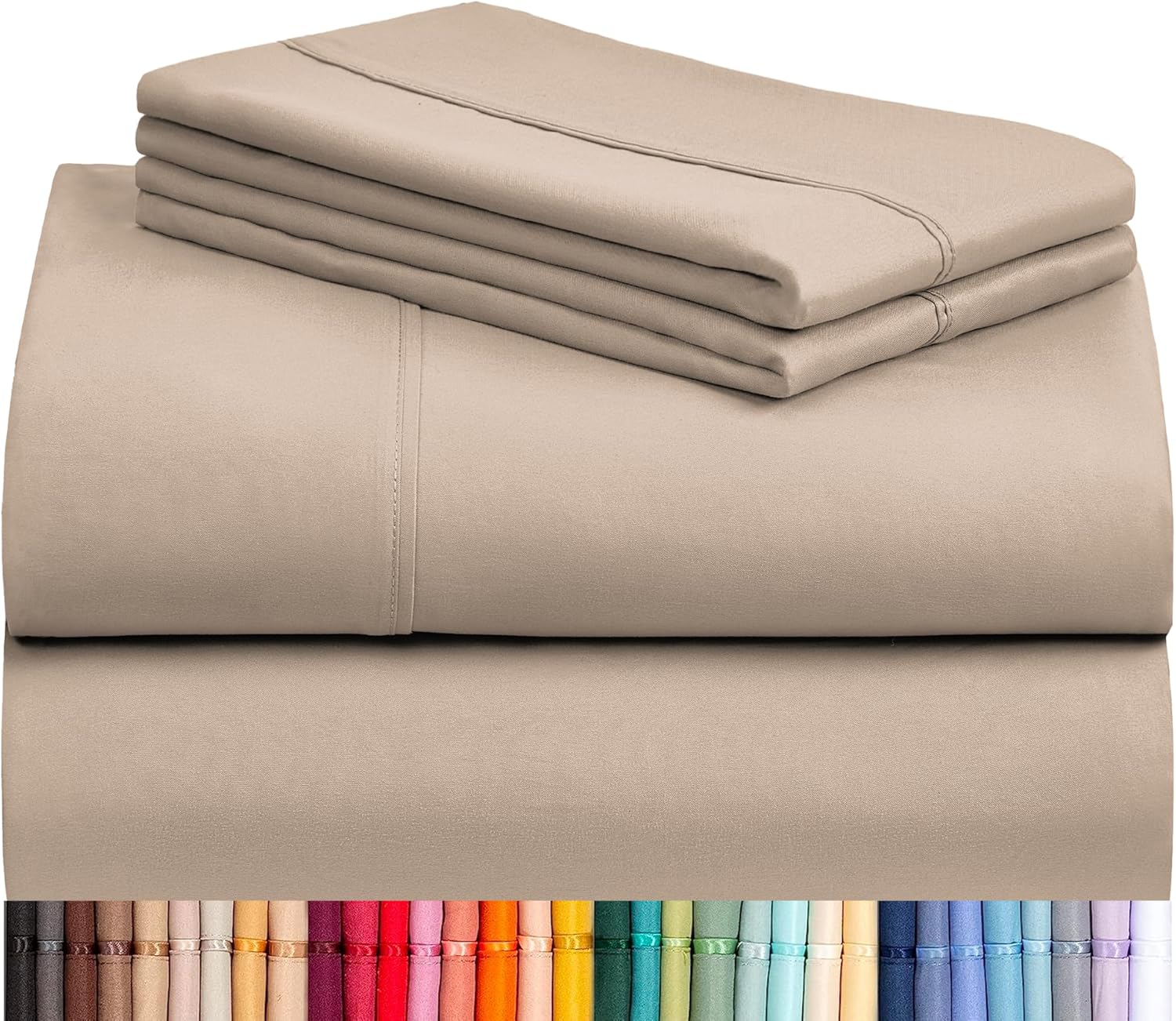 LuxClub 4 PC Queen Sheet Set for Ultimate Comfort and Style