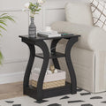 End Table with Charging Station and Storage - 3 Tier Side Table