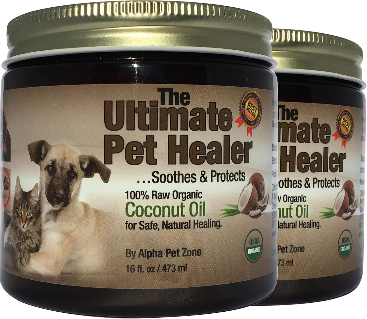 Organic Coconut Oil for Dogs & Cats Skin and Coat Treatment