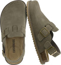CUSHIONAIRE Brooklyn Suede Womens Slides Comfortable Clog Mules