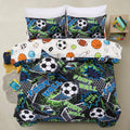 Football Field Comforter Set for Kids - 6-Piece Bed-in-a-Bag