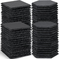 Slate Stone Coasters 60 PCS Bulk - Engravable 4 in & Hexagon Set