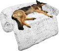 Calming Dog Bed Fluffy Plush Pet Mat for Better Sleep - Large Light