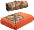 Large Waterproof Stadium Blanket with Sherpa Fleece - Packable Outdoor