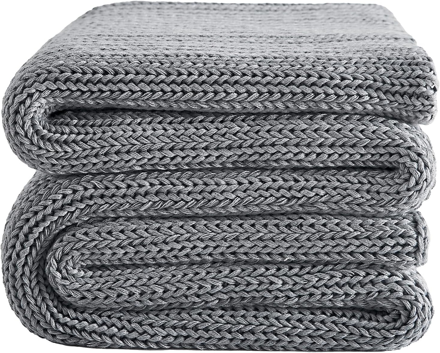 Knitted Weighted Blanket - 50x60in 10lbs Cooling Chunky Knit