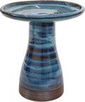 Sunnydaze Galaxy Blue Bird Bath - Hand-Painted Ceramic, UV/Frost-Resistant
