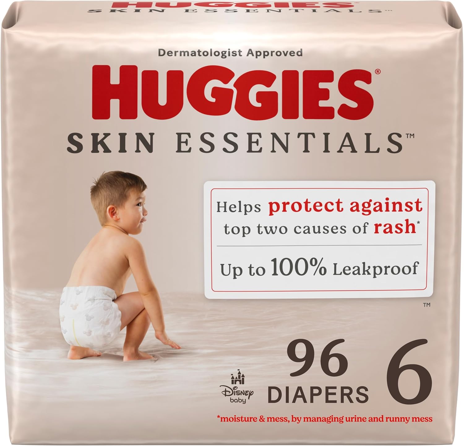 Huggies Size 6 Skin Essentials Diapers, 96 Count - Ultimate Comfort!