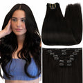 Full Shine Black Hair Extensions 20 in 7 Pcs 120 g - Natural Dark