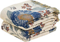 Boho Throw Blanket 100% Organic Cotton 80in x 90in - Breathable Ultra