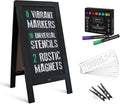 40x20 Solid Wood A Frame Chalkboard - Gray Double-Sided Magnetic