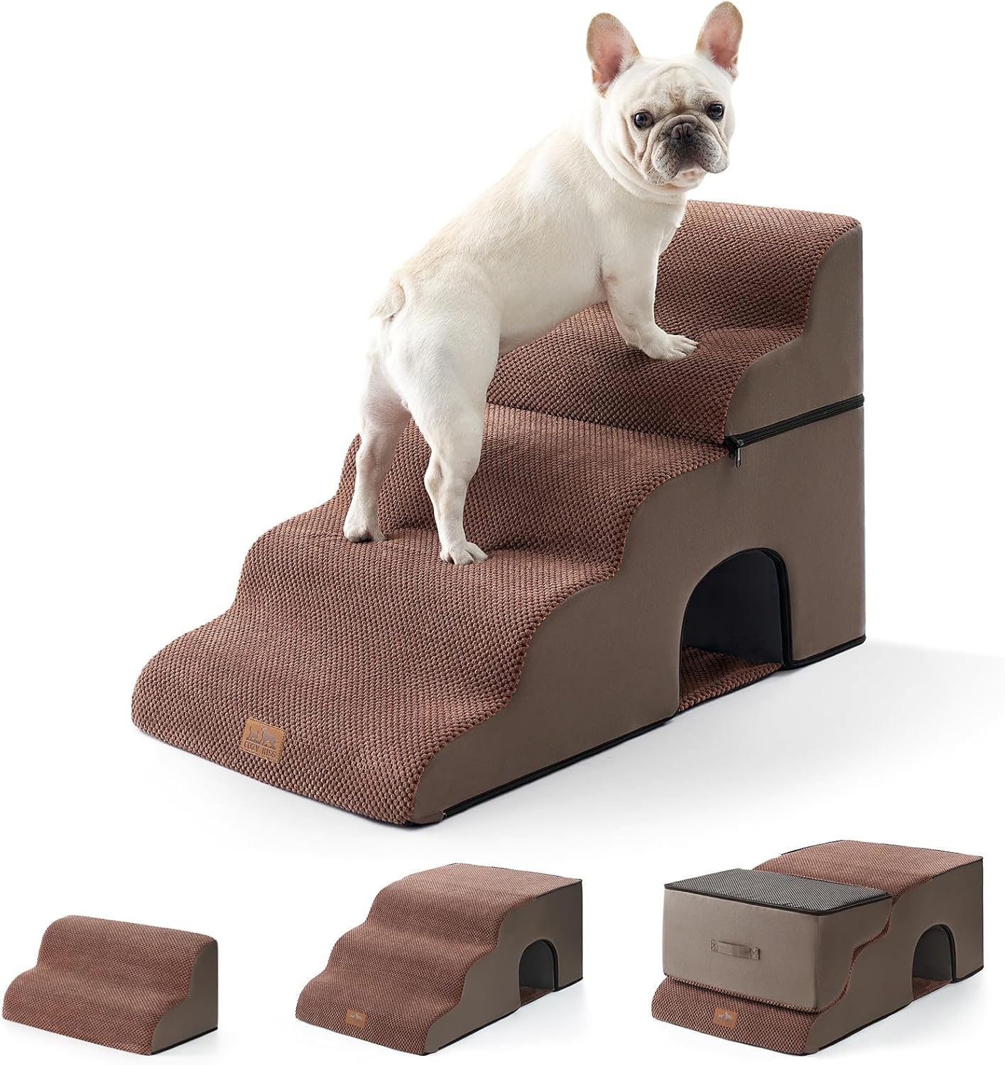 Wide Dog Stairs with Tunnel for Easy Pet Access and Play