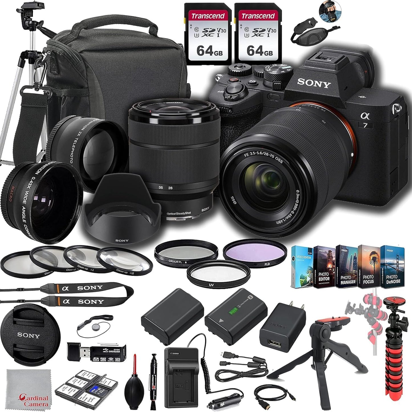 Sony a7 IV Mirrorless Digital Camera with Deluxe Bundle Accessories
