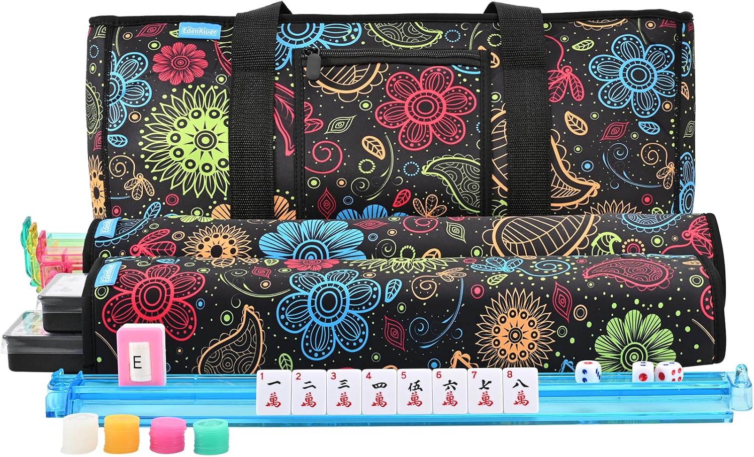 EdenRiver American Mahjong Game Set with 166 Tiles and Racks