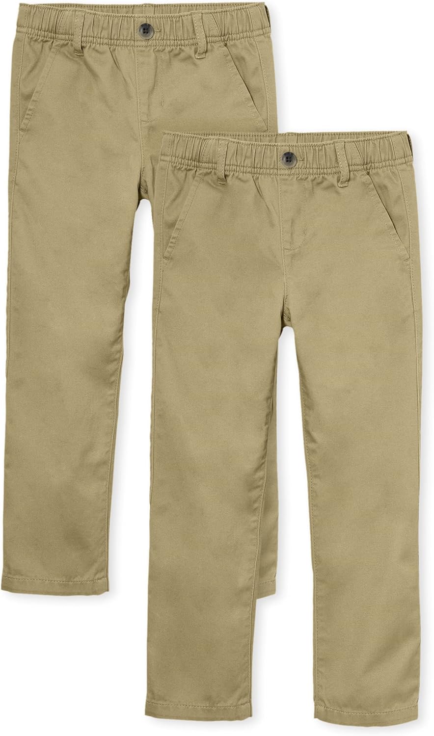 Stretch Pull on Relaxed Straight Chino Pants for Kids
