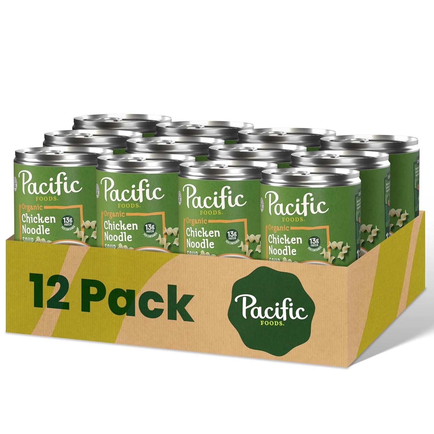 Organic Chicken Noodle Soup by Pacific Foods - 12 Cans of Comfort