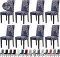 Chair Covers Stretch Dining Chair Slipcovers 8 Pack - Protective Fit