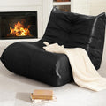 Black Giant Bean Bag Chair Memory Foam Floor Sofa - Comfortable Adults
