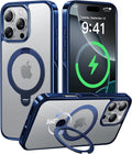 CASEKOO Titanium 360 Rotatable Magnetic Stand Case for iPhone 16 Pro