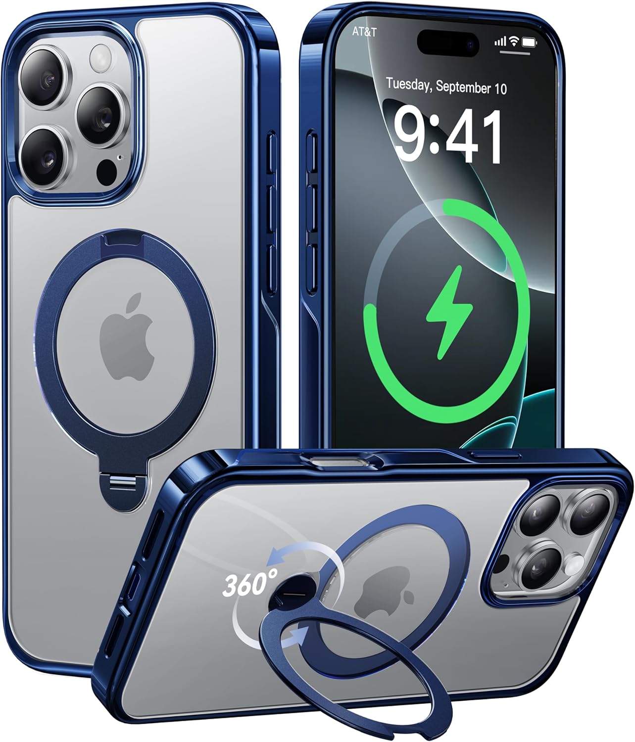 CASEKOO Titanium 360 Rotatable Magnetic Stand for iPhone 16 Pro Max