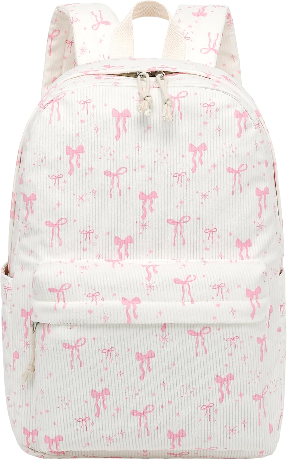 Large Corduroy School Backpack for Teens - Lightweight 15.6 in Bag