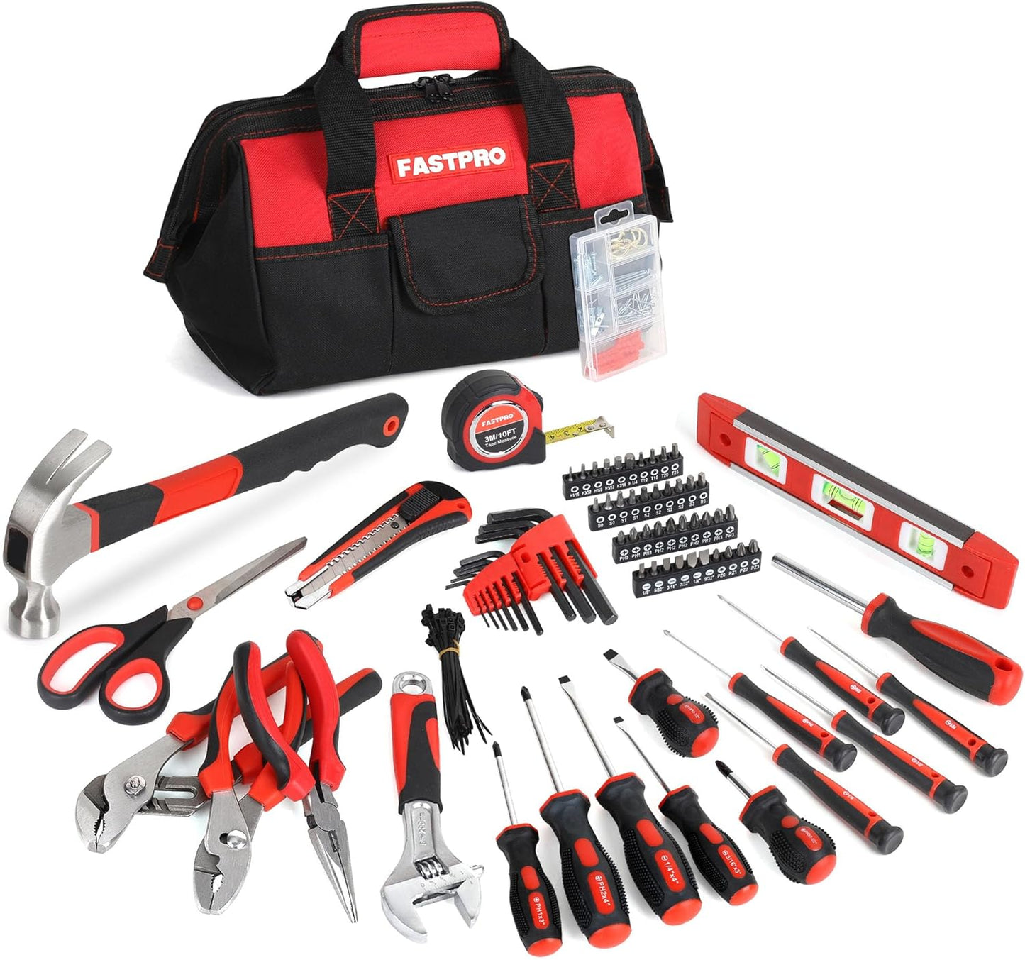 FASTPRO 220-Piece Home Tool Set for DIY Projects and Repairs