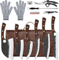 Purple Dragon Butcher Knife Set - 12 Pcs Professional Kitchen Set
